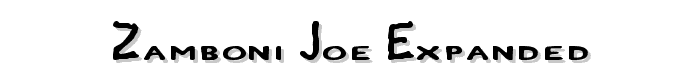 Zamboni Joe Expanded font